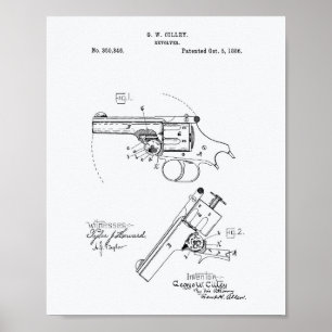 Revolver 1886 Weißbuch über Patentkunst Poster