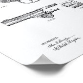 Revolver 1887 Weißbuch über Patentkunst Poster (Ecke)