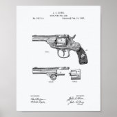 Revolver 1887 Weißbuch über Patentkunst Poster (Vorne)