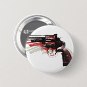 Revolver auf Weiß Button (Vorne & Hinten)
