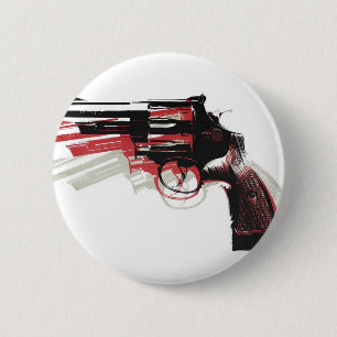 Revolver auf Weiß Button