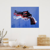 Revolver auf Weiß Poster (Küche)
