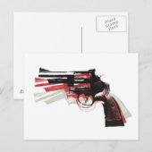 Revolver auf Weiß Postkarte (Vorne/Hinten)
