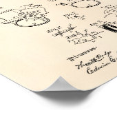 Revolver Fire Arm 1880 Patent Art Old Peper Poster (Ecke)