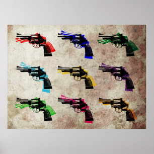 Revolver Pop Art Poster
