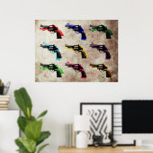 Revolver Pop Art Poster (Heimbüro)