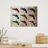 Revolver Pop Art Poster (Küche)