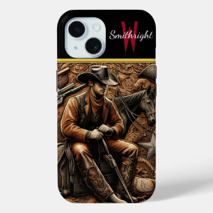 Revolverheld Cowboy: Wild-West-Porträt Case-Mate iPhone Hülle