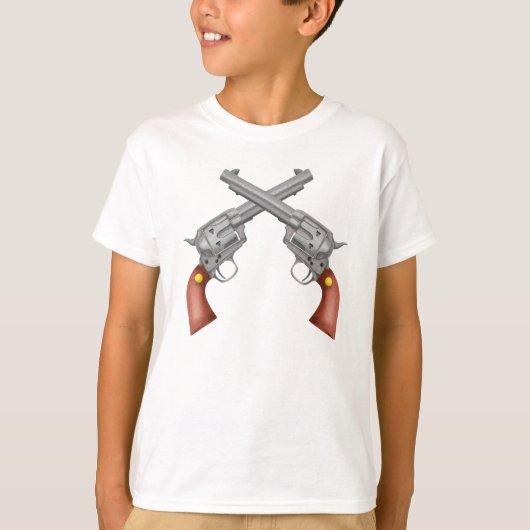 Revolvers Pistols Guns Crossed T-Shirt (Vorderseite)