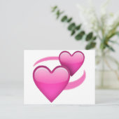 Revolvierende Herzen - Emoji Postkarte (Stehend Vorderseite)