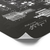 Revolving Fire Arm 1881 Patent Art - Chalkboard Poster (Ecke)