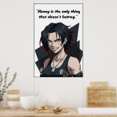 Revy – Black Lagoon Money Quote Motivation Poster (Küche)