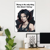 Revy – Black Lagoon Money Quote Motivation Poster (Heimbüro)
