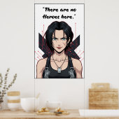 Revy – Black Lagoon No Heroes Quote Poster (Küche)