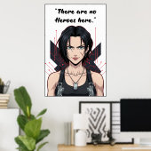 Revy – Black Lagoon No Heroes Quote Poster (Heimbüro)