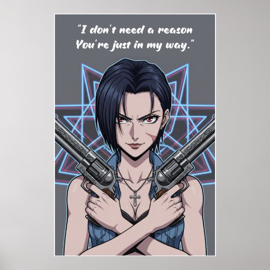 Revy – Black Lagoon Quote Poster (Vorne)