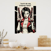 Revy – Lead Is the Only Language Quote Poster (Küche)