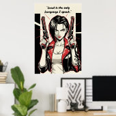 Revy – Lead Is the Only Language Quote Poster (Heimbüro)