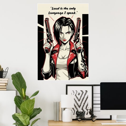 Revy – Lead Is the Only Language Quote Poster (Heimbüro)