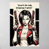 Revy – Lead Is the Only Language Quote Poster (Vorne)