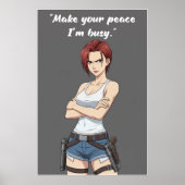 Revy – Make Your Peace Quote Poster | Anime Wall (Vorne)