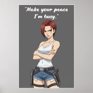 Revy – Make Your Peace Zitatposter Anime-Wanddek Poster