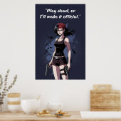 Revy – Play Dead Quote Poster | Anime Wall Art (Küche)