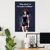 Revy – Play Dead Quote Poster | Anime Wall Art (Heimbüro)