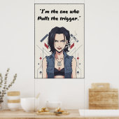 Revy – Pulls the Trigger Quote Poster | Anime Wall (Küche)