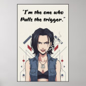 Revy – Pulls the Trigger Quote Poster | Anime Wall (Vorne)