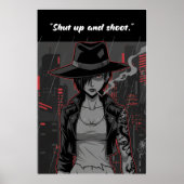 Revy – Shut Up and Shoot Quote Poster | Anime Wall (Vorne)