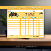 Reward Chart Jumping Spider Personalized Chores Notizblock