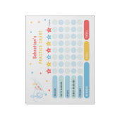 Rewards Chart Music Practice Stars farbenfroh Notizblock (Rotiert)