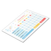 Rewards Chart Music Practice Stars farbenfroh Notizblock (angewinkelt)