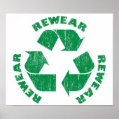 Rewear Rewear Rewear Recyceltest Symbol Poster (Vorne)