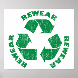 Rewear Rewear Rewear Recyceltest Symbol Poster
