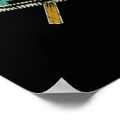 Rewind Cassette Pencil 80er 90er Musik Poster (Ecke)