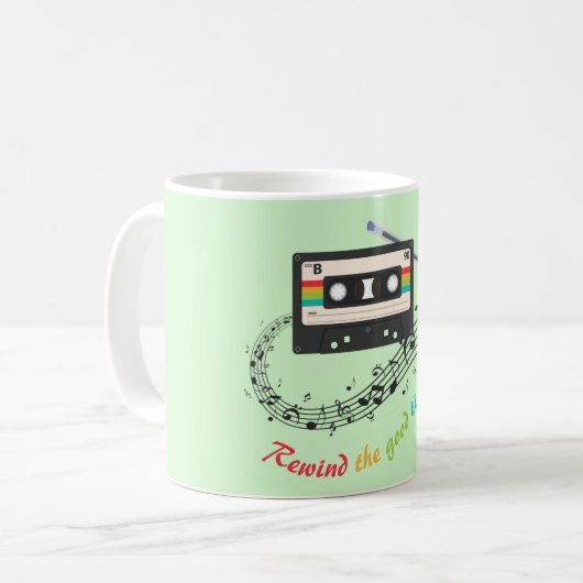 Rewinding an old cassette tape kaffeetasse (Vorderseite Links)