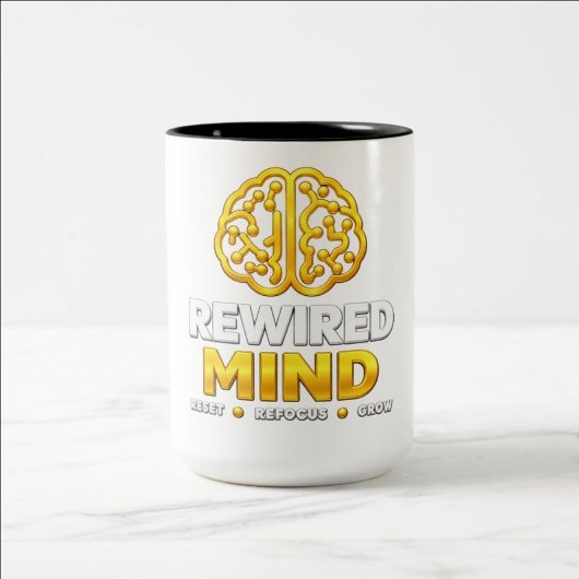 Rewired Mind Logo Tasse - Schwarze Kaffeetasse