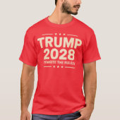 Rewrite the Rules Patriotic, Trump 2028 T - Shirt (Vorderseite)