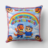 Rex and hoot a rainbow sweet dreams educational th kissen (Rückseite)