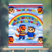 Rex and hoot ABC rainbow classroom premium 45 five Acrylschild (Neutral)