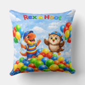 Rex and hoot ball pit adventure throw pillow kissen (Rückseite)