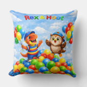 Rex and hoot ball pit adventure throw pillow kissen (Vorderseite)