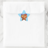 Rex and hoot brawl star grade one star shaped leve Stern-Aufkleber (Tasche)