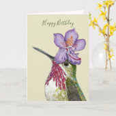 Rex der calliope hummingbird-Karte Karte (Gelbe Blume)