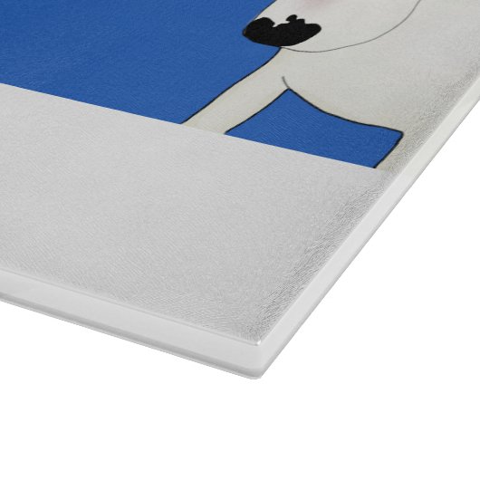 Rex die TV-Terrier, die dich beim Schneiden beobac Schneidebrett (Ecke)