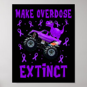 Rex Dinosaur Monster Truck macht Überdosierung Aus Poster