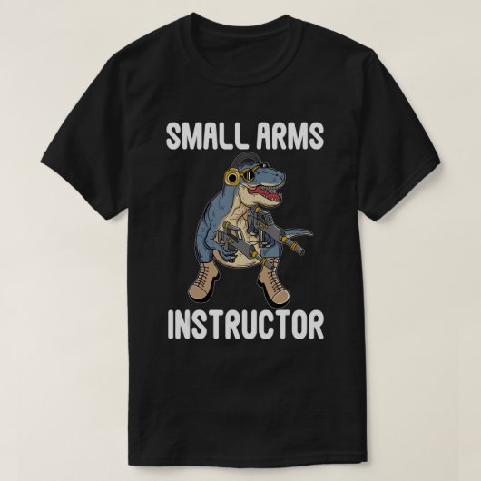Rex Dinosaurier Gun für Feuerwaffeninstruktor T-Shirt (Design vorne)