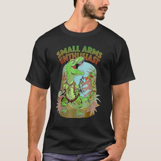 Rex Dinosaurier Gun T-Shirt (Vorderseite)